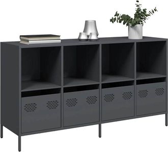 vidaXL Vidaxl - Aparador De Acero Laminado En Fr&iacute;o Antracita 135x39x73,5 Cm