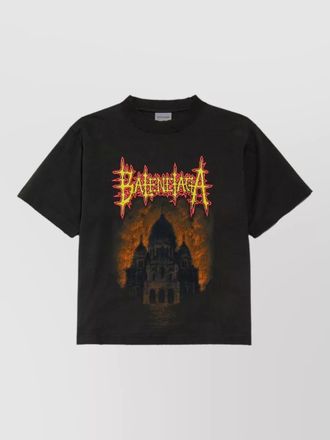 Balenciaga medium fit t shirt crew neck graphic