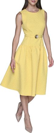 Karl Lagerfeld Karl Lagerfeld Floral Stretch Jacquard Dress