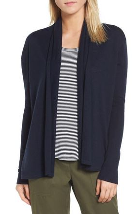 Nordstrom Cashmere Blend Cardigan in Navy Night at Nordstrom, Size X-Small