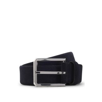 BOSS Suede belt with silver-tone buckle