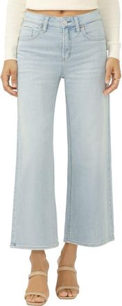 Silver Jeans Co Avery Crop Wide Leg Jeans in Grove at Nordstrom, Size 27 X 26