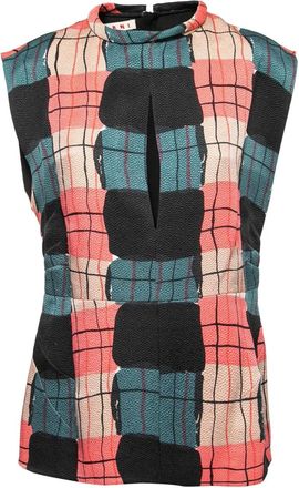 Marni geometric-pattern sleeveless top - Red