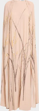 Bernadette Minnie Embellished Maxi Cape Dress