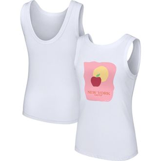 Lusso Womens Lusso Style White New York Mets Lindy Tank Top at Nordstrom, Size Xx-Large