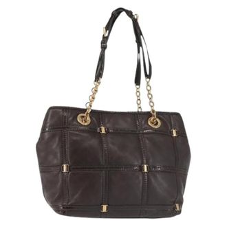 Ferragamo Pre-owned Leren Schoudertas - Dames - Pre-owned - Bruin - Maat: ONE Size Leer