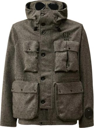 C.P. Company Shetland Twill Mille Jacket Antracietgrijs - Heren - Zomerjassen - Grijs - M - Katoen - Jassen