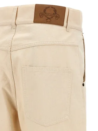 Moschino Cotton Gabardine Trousers - Beige