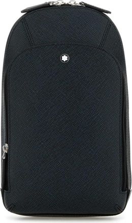 Montblanc Melange Blue Leather Crossbody Bag