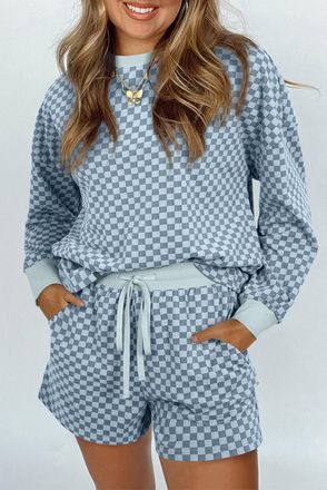 Azura Exchange Geruite Loungewear Set
