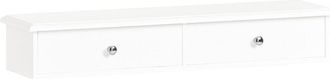 SoBuy Wall Mounted Shelf with 2 Drawers, Storage Unit, White Finish, FRG43-W - Sobuy