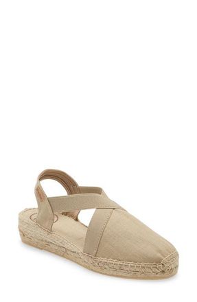 Toni Pons Verona Wedge Espadrille in Stone Fabric at Nordstrom, Size 8-8.5Us