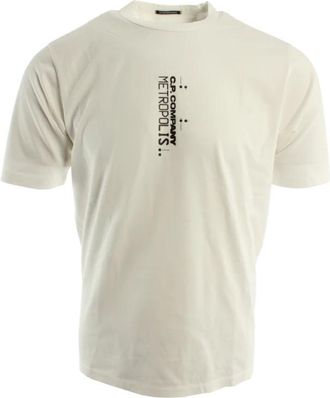 C.P. Company T-shirt met grafische print - Heren - T-shirts - Wit - S - Katoen - Tops