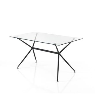 Oresteluchetta Oresteluchetta - Tavolo in vetro temprato trasparente cm. H.76 x P.80 x L.140