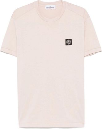 Stone Island COMPASS PATCH COTTON T SHIRT Size: S, colour: PINK