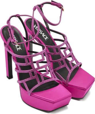 Versace Sandali Greca con plateau - Rosa