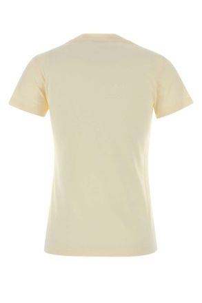 Moncler Womens Cream Cotton T-Shirt 034 Exterior