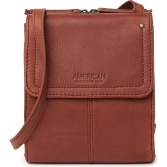 American Leather Co. Kansas Foldover Crossbody Bag in Brandy Smooth at Nordstrom Rack