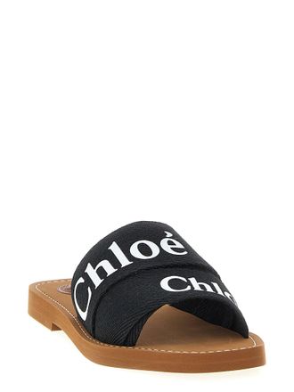 Chlo&eacute; Woody Sandals - Black