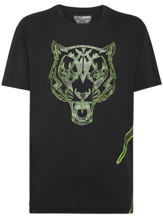 Plein Sport logo-print cotton T-shirt - Black