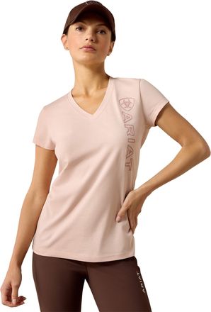 Ariat Womens Vertical Logo T-Shirt in Sepia Rose, Size X-Large, by Ariat