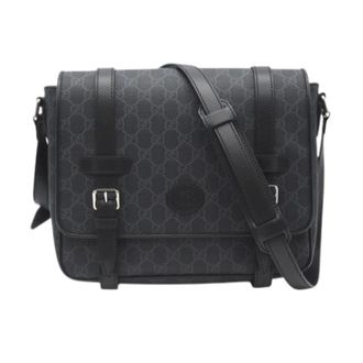 Gucci Pre-owned Cross Body Bags, male, Black, Size: ONE SIZE Pre-owned Canvas Messenger Bag