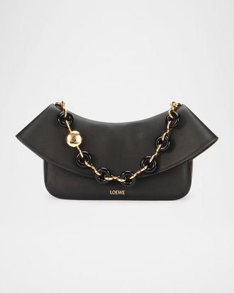 Loewe Ola Medium Shoulder Bag in Calfskin Leather