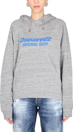 Dsquared2 Grey Logo Hood Sweatshirt