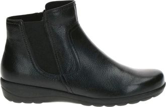 Caprice Zwarte Gesloten Booties Enkellaarzen Vrouwen - Dames - Enkellaarsjes - Zwart - 38 EU - Leer - Schoenen