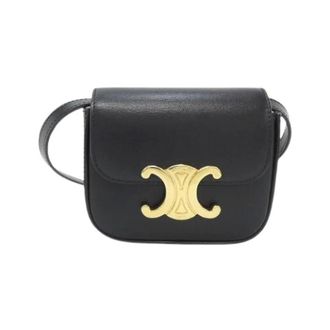 Celine Pre-owned Mini Claude schoudertas van kalfsleer - Dames - Pre-owned - Zwart - Maat: ONE Size Leer