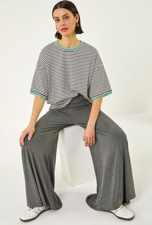 Roman Gathered Waist Wide Leg Trouser