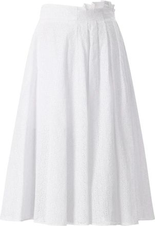 Msgm Midi Rok - Dames - Midirokken - Wit - L - Rokken