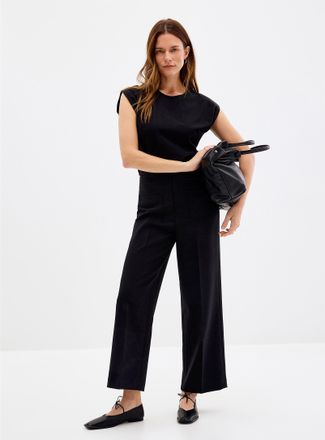 Contemporaine Womens Patch pockets pant Fit: Wide leg, high rise