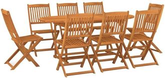 vidaXL Vidaxl - Set da Pranzo da Giardino 9pz 180x90x75cm Legno Massello Acacia