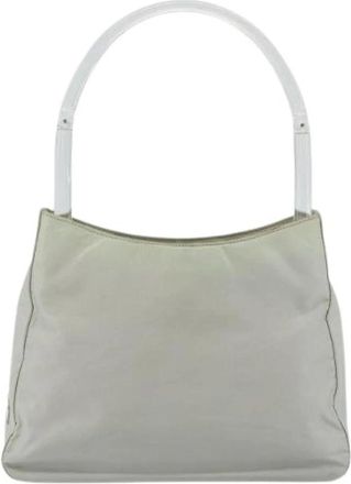 Prada Pre-owned Shoulder Bags, female, White, Size: ONE SIZE Pre-owned Resin handle shoulder bag