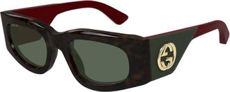 Gucci Ladies Black Square Sunglasses GG1664S 002