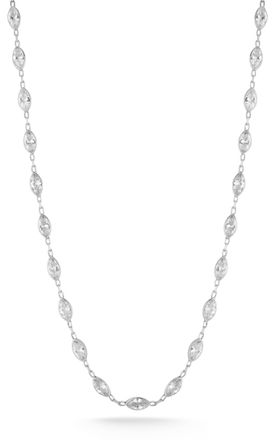 Glaze Jewelry Sterling Silver Marquise Choker Necklace
