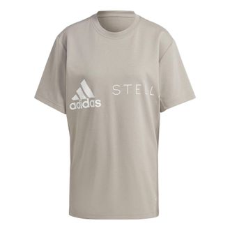 adidas (WMNS) adidas By Stella McCartney logo-print T-shirt Grey HY1141