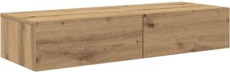 vidaXL Wall Shelf with Drawers Artisian Oak 100x36x19 cm Engineered Wood vidaXL