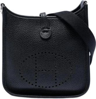 Herm&egrave;s Pre-owned Evelyne Schoudertas - Dames - Vintage Schoudertas - Zwart - ONE Size - Leer - Vintage