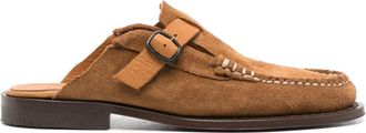 Hereu Barraca suede slippers - men - Calf Leather/Calf Suede/Calf Suede - 44 - Brown
