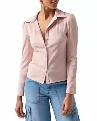 Sanctuary Candy Knit Shirt Top In Rose Smoke