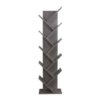 Mobili Rebecca Mobili Rebecca - Rebecca Mobili Libreria Estanteria 10 Estante Mdf Gris Blanqueado 160x44,5x22