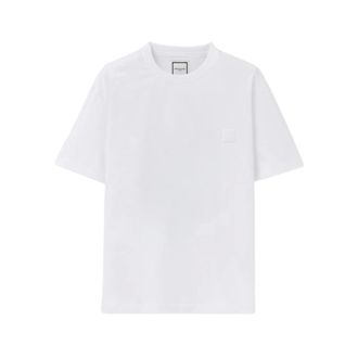Wooyoungmi T-Shirts, male, White, Size: XL Floral-Print Logo-Patch T-Shirt