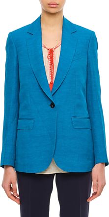 Alberto Biani Light Blue Tailored Jacket With Single-Button Fastening