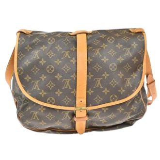 Louis Vuitton Pre-owned Cross Body Bags, female, Brown, Size: ONE SIZE Pre-owned Saumur Handbag