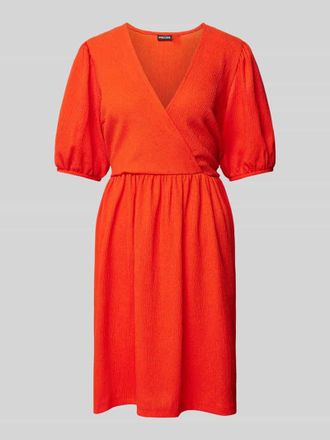 Pieces Minikleid mit V-Ausschnitt Modell LUNA in Hellrot, Gr&ouml;&szlig;e XS