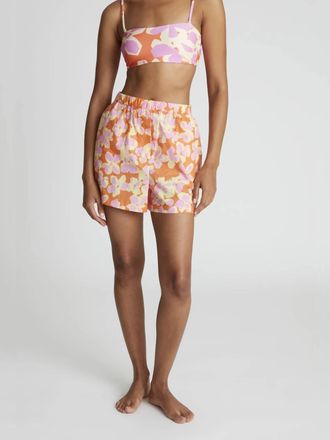 Compa&ntilde;&iacute;afant&aacute;stica Floral Blooms Shorts In Orange