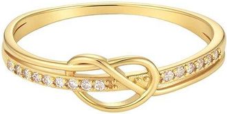 Adornia Adornia 14K Plated Knot Cz Ring