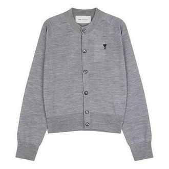 Ami (WMNS) AMI Cardigan Grey FKC386-KN0039-0504
